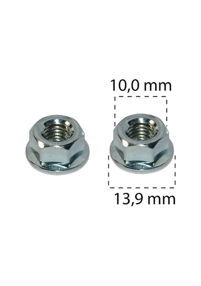 Somun Oynar Pullu M6x14mm H6,3mm 10 Anahtar Ford N621905 Vw Audi Q5 2008-2017 N90488005 25 Adet