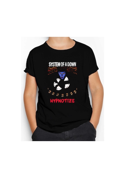 Zepplin Giyim System of a Down Hypnotize Siyah Çocuk Tişört Siyah