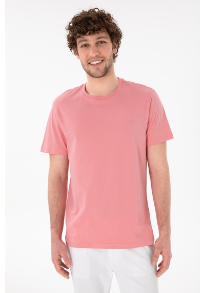 U.S. Polo Assn. Erkek Regular Fit Bisiklet Yaka Pembe Basic Tişört 50305928-VR041 U.S. Polo Assn. Erkek Regular Fit Bisiklet Yaka Pembe Basic Tişört 50305928-VR041