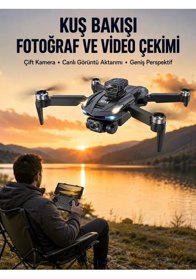 Ekranlı Kumandalı Katlanabilir Kamera Drone Hobi Ve Günlük Kullanım