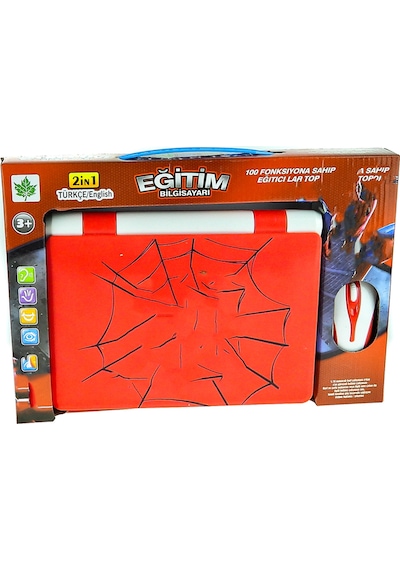 Oyuncak Laptop Eğitici Bilgisayarı Türkçe İngilizce Eğitici Red
