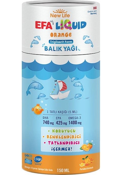 Efa Liquid Balık Yağı Sıvı 150 ML - Portakal