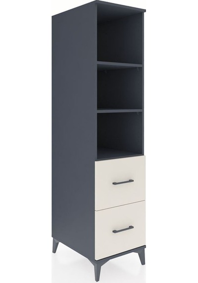 Kronos Dolap 3 Raflı 2 Çekmeceli 44x59x182 Antrasit-aytaşı Antrasit