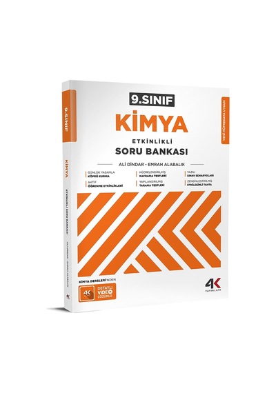 4k 2026 9. Sınıf Kimya Etkinlikli Soru Bankası