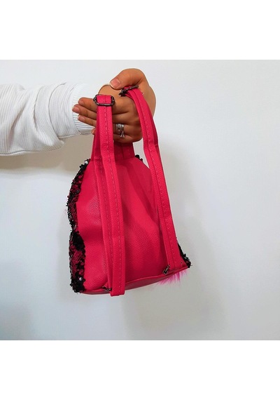 Fiyra Crn Fuşya Pullu Kız Çocuk Sırt Çantası 16cmx20cmx10cm Fuşya
