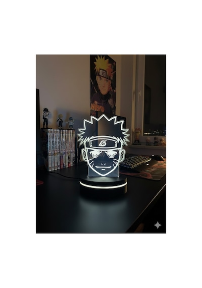 Naruto 3d Led Lamba Anime Severler İçin Renkli Masa Lambası Çok Renkli