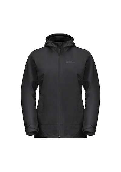 Jack Wolfskin Moonrise 3IN1 Kadın Su Geçirmez Outdoor Mont Siyah