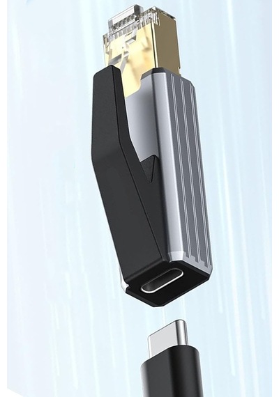 Usb C - Ethernet Adaptörü, Taşınabilir 1 Gbps Gigabit Rj45 - Tip-c Dönüştürücü Başlık Adapter