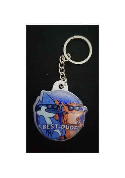 Owl Bag Regular Show Best Dude Style Desenli Acrylic Anahtarlık Çanta Süsü Mıx