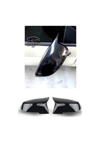 Fiat 500 2014 Ve Sonrası Batman Yarasa Ayna Kapağı Parlak Siyah