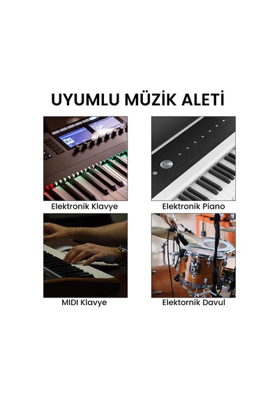 Veggieg Lightning To Mıdı Usb-b Apple Uyumlu iPhone iPad Müzik Enstrüman Kablosu