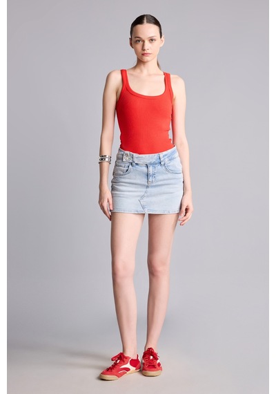 Defacto Mini Jean Şort Etek I4913ax26hsnm85 İndigo-nm85