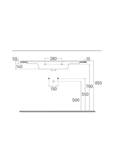 Isvea Sistemat Flat Lavabo 71 CM