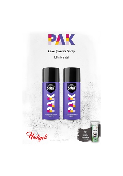 2 X 150 Ml Selsil Pak Leke Çıkarıcı Sprey Ve Rosie Pamuk