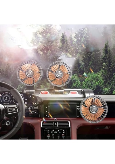 Fan10 Mini Araç Vantilatörü, 12 Volt Dc, Çakmaklık Bağlantılı, Plastik, Araç Numaratörlü 3 Lü Set