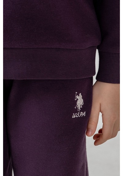U.S. Polo Assn. Kız Çocuk Baskılı Mor Uzun Kol Eşofman Takımı Us2712-c-v1 Us2712-c-v1