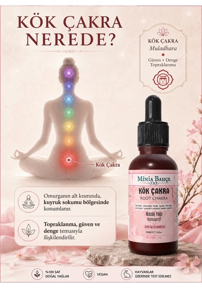 Minia Bahçe Kök Çakra Masaj Yağı 30 ML