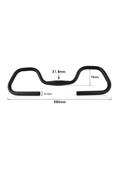 Hsgl Bisiklet Alüminyum Gidon Siyah Kelebek Tur Bisikleti 31.8 Genişlik 580mm Gdn402 Siyah