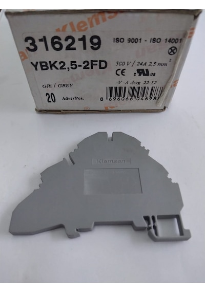 Klemsan 2,5mm2,  2 katlı 1N 4007 diotlu 1 giriş 1 çıkış klemens,