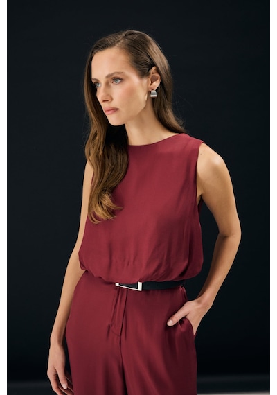 Sateen Colin Bluz - Bordo-137316