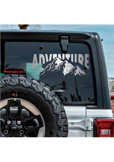 Macera Dağ Adventure Sticker - 4x4 Off Road Avcı Kamp Sticker - 00233 40X15 Cm