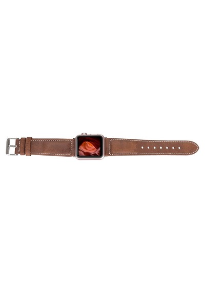 Apple Watch Uyumlu Deri Kordon 42-44-45mm Nm1-as2 Taba