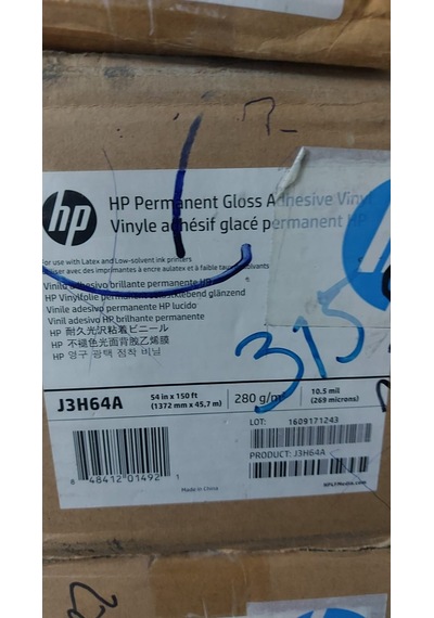 Hp J3h64a Kalıcı Parlak Yapışkanlı Vinil - 54 İnç X 150 Fit