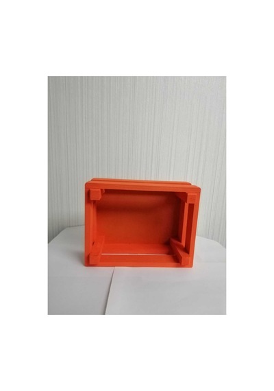 Ahşap Kasa 10x14x20 Altı Kapalı Organizer Turuncu