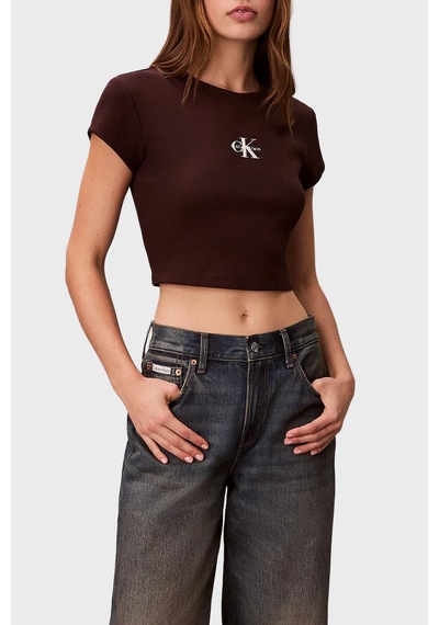 Calvin Klein Bayan T Shirt Lv047ab802 2e8 Bordo Bordo