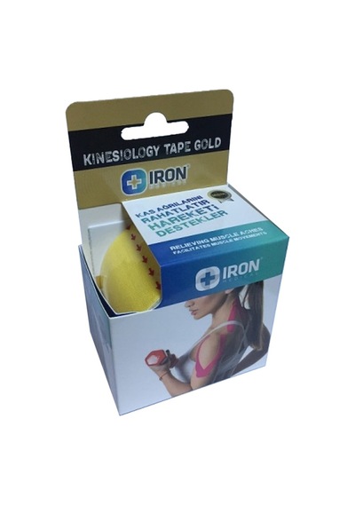 Medikal Iron Kinesiology  Bandı-kinesio Tape 5cmx5m Sarı Renk
