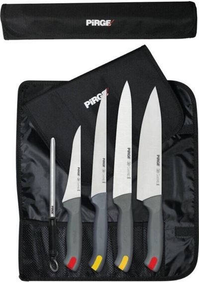 Pirge Gastro Çantalı 5'li Bıçak Seti - 35198 Siyah