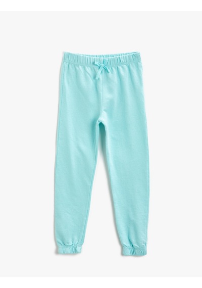 Koton Basic Fiyonklu Jogger Eşofman Altı Pamuklu Turkuaz 2ykg47486ok Turkuaz