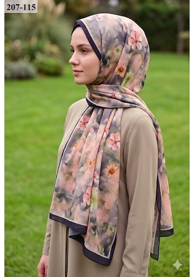 Moonscarfs Moonscarf Bambu Kraş Pamuk Şal Acı Kahve 207-115 Çok Renkli