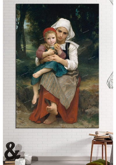 William Bouguereau Breton Brother and Sister Kardeşler Kanvas Tablo 50 x 70