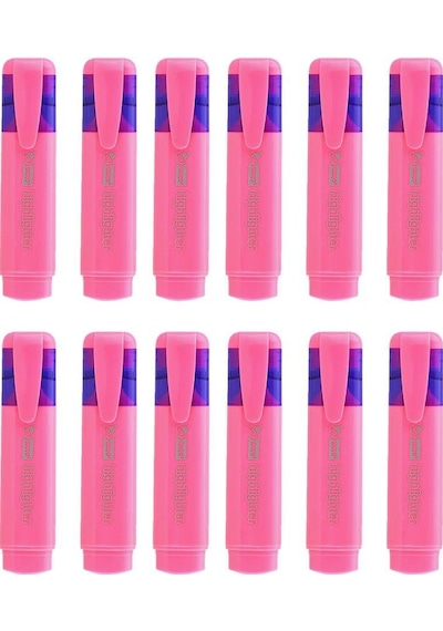 Mikro Fosforlu Kalem Mk 701-p Pembe - 12 Adet Pembe