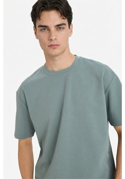Defacto Nefes Alabilen Oversize Tişört X3926az26spgn1083 Yeşil-gn1083