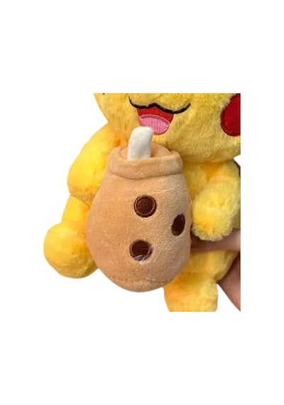 İthal Özel Dokulu Kumaş Pokemon Go Tatilci Pikachu Figür Peluş Oyuncak Uyku & Oyun Arkadaşı 32 Cm. Sarı