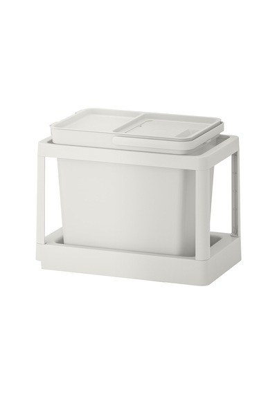 Ikea Hållbar Çöp Ayırma Çözümü 22 Lt 2 Parça Beyaz - Açık Gri