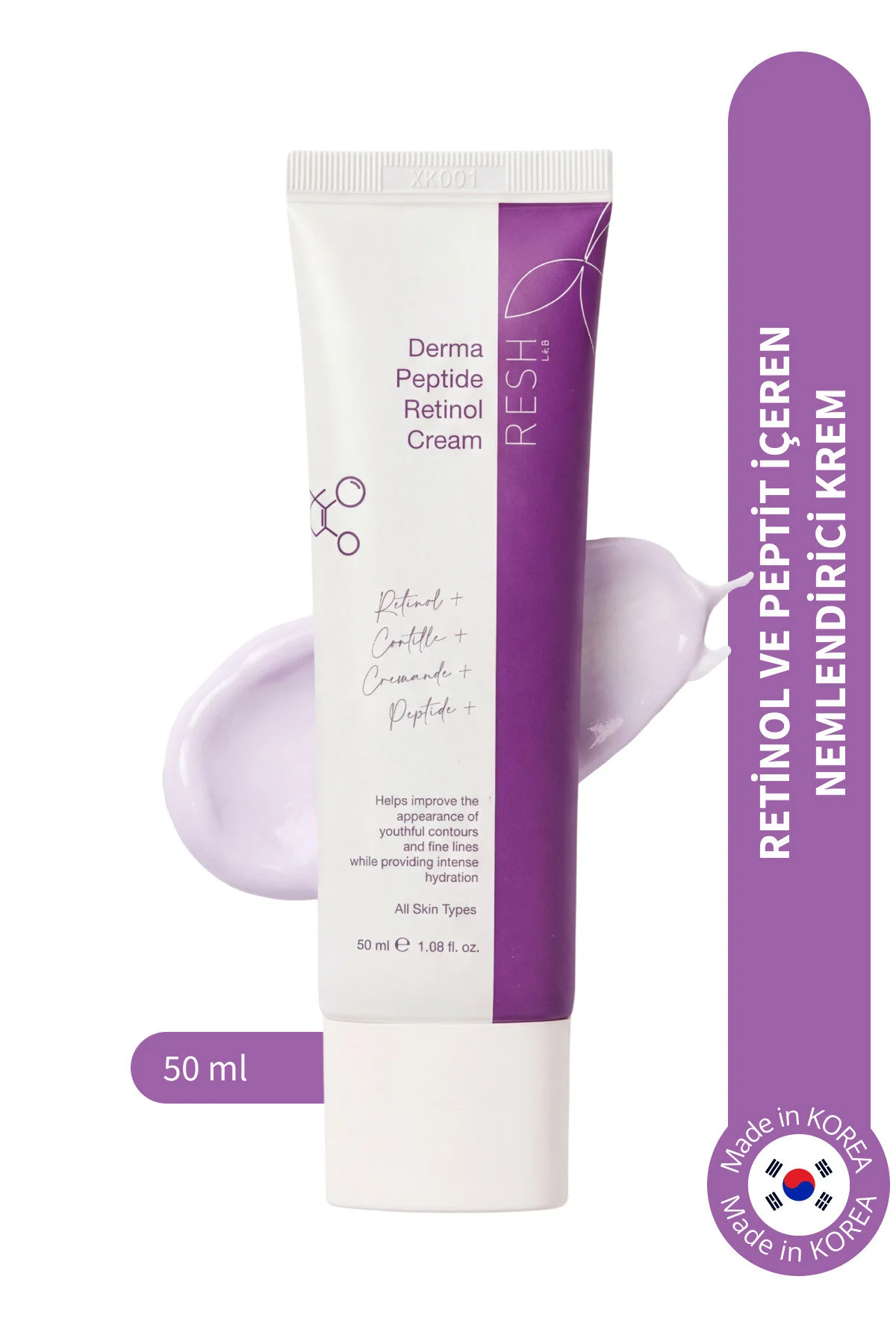 Resh Lab Derma Peptide Retinol Cream - Peptit Retinol Nemlendirici Krem & Yaşlanma Ve Leke Karşıtı Yüz Kremi