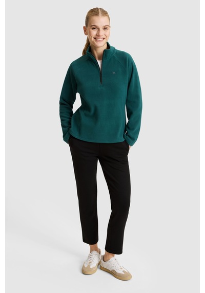 U.S. Polo Assn. Kadın Yeşil Yarım Fermuarlı Sweatshirt 50329013-vr060 Eden Green
