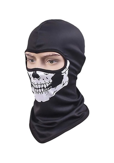 Ankashop Rüzgar Geçirmez Kurukafa Maske Balaklava Beyaz - Siyah