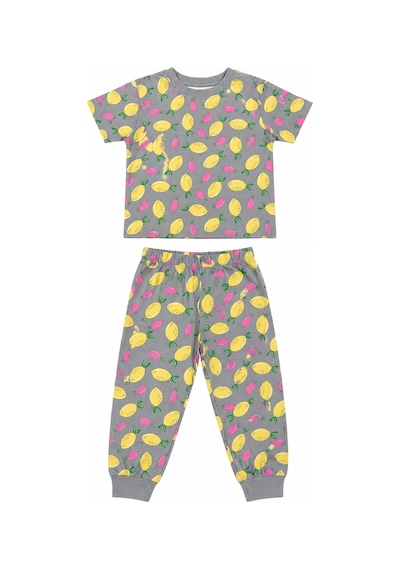 Beniizle Kız Çocuk Pijama Takımı Gri