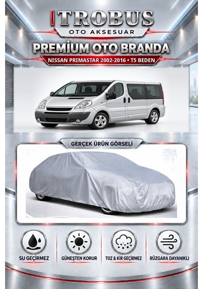 Nissan Primastar 2002-2016 Uyumlu Premium Araba Brandası Oto Branda T5 Beden