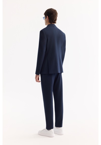 Avva Erkek Lacivert Mono Yaka Bi-stretch Hafif Dokulu Blazer Comfort Slim Fit Ceket A52y4013