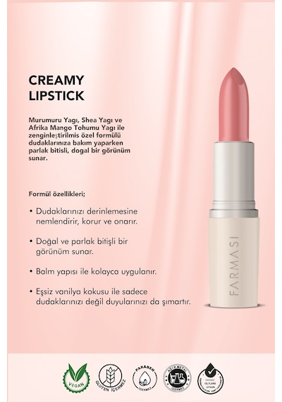 Farmasi Creamy Lipstick 04 Plush Blush
