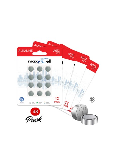 Maxycell 48 Adet Ag13 Lr44 1,5 V Maxycell Düğme Pil