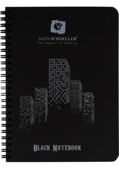 Alex Schoeller Spiralli Siyah Defter A6 – 120Gr 60 Yaprak