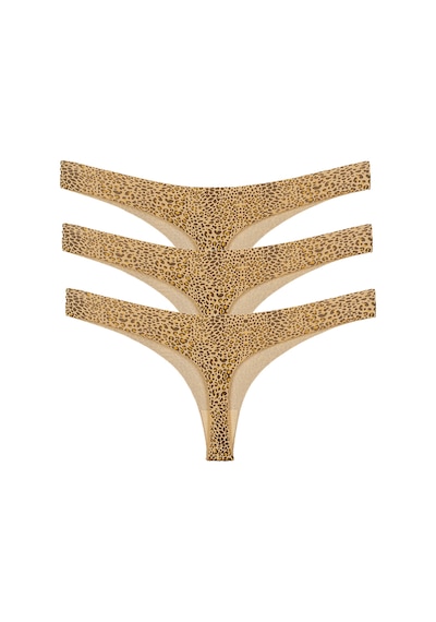 Vanilya Secret Lazer Tanga Leopar Desenli 3'lü Paket Taş