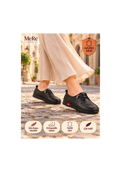 Ms Baccio Kadın İç Dış Hakiki Deri Ultra Rahat Ortopedik Taban Çok Hafif Günlük Ayakkabı Siyah Ms Baccio Kadın İç Dış Hakiki Deri Ultra Rahat Ortopedik Taban Çok Hafif Günlük Ayakkabı Siyah