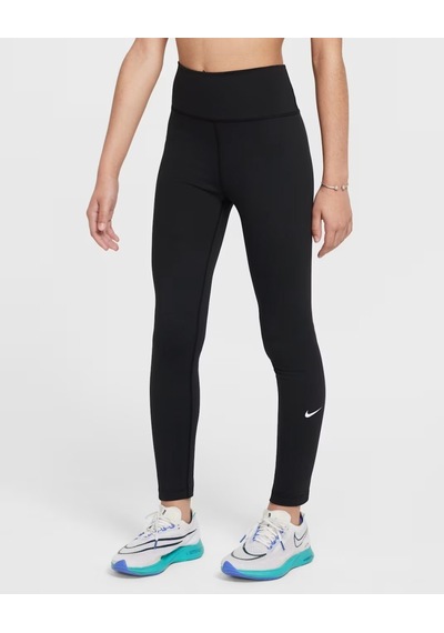 Nike Fz5605-010 One Dri-fıt Yüksek Belli Genç Çocuk Kız Taytı - Siyah